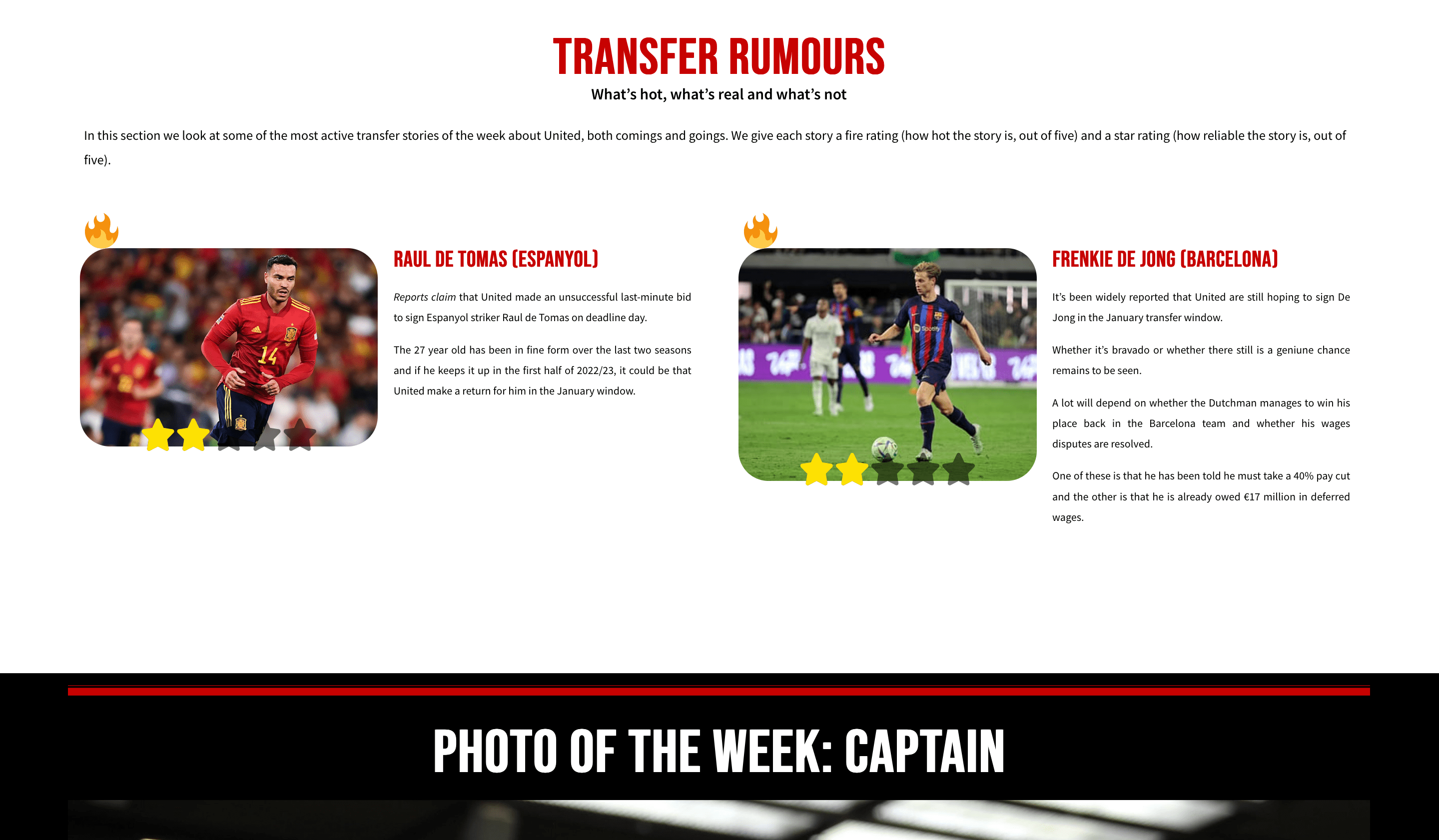The real transfer news